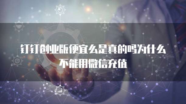 钉钉创业版便宜么是真的吗为什么不能用微信充值