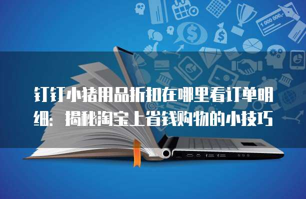 钉钉小猪用品折扣在哪里看订单明细:揭秘淘宝上省钱购物的小技巧