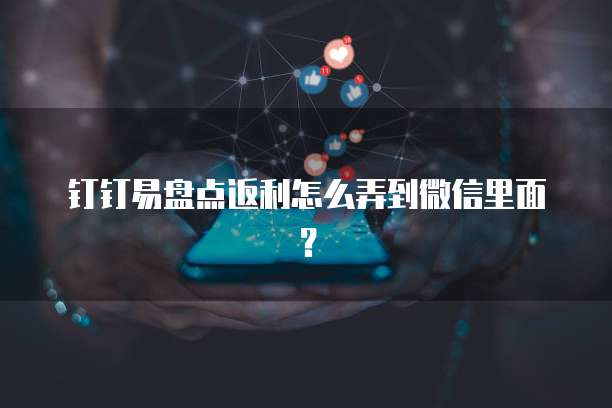钉钉易盘点返利怎么弄到微信里面?