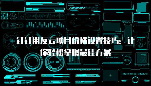 钉钉用友云项目价格设置技巧:让你轻松掌握最佳方案