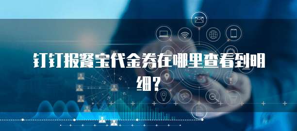 钉钉报餐宝代金券在哪里查看到明细?
