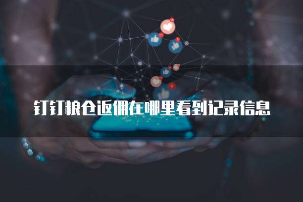 钉钉粮仓返佣在哪里看到记录信息