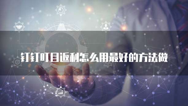 钉钉盯目返利怎么用最好的方法做