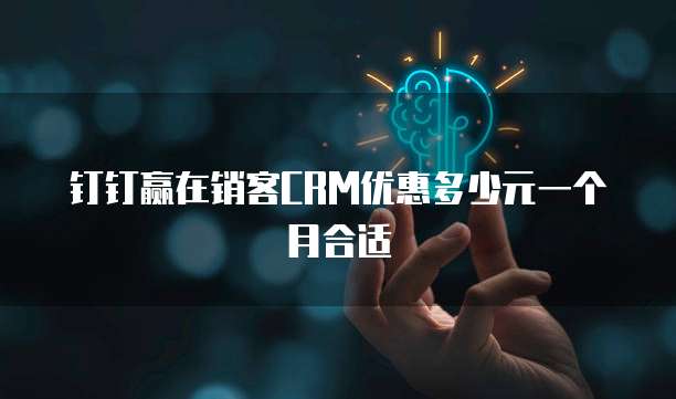 钉钉赢在销客CRM优惠多少元一个月合适
