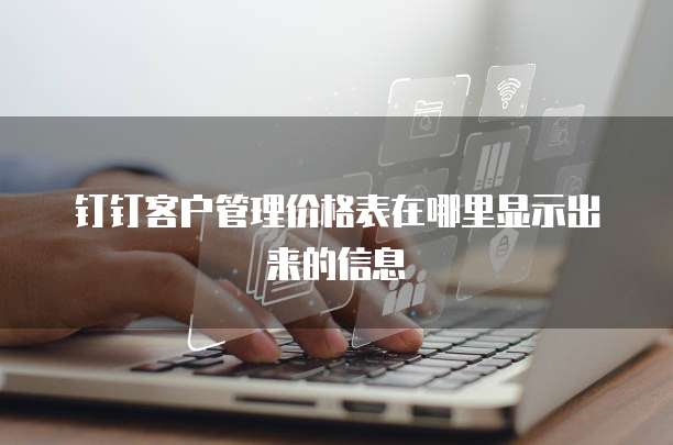 钉钉客户管理价格表在哪里显示出来的信息