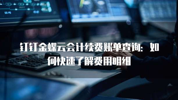 钉钉金蝶云会计续费账单查询:如何快速了解费用明细