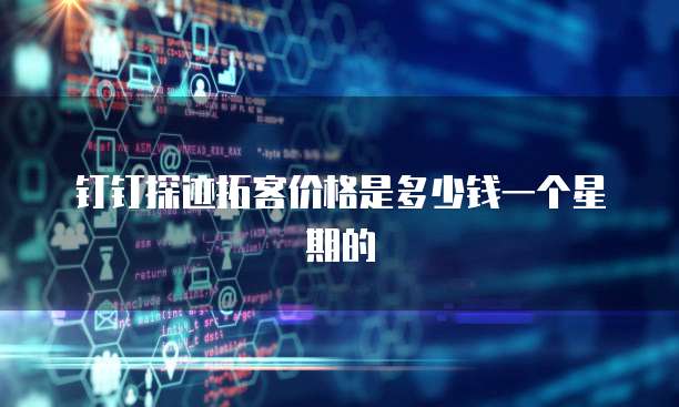 钉钉探迹拓客价格是多少钱一个星期的