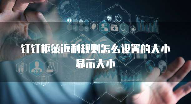 钉钉枢策返利规则怎么设置的大小显示大小