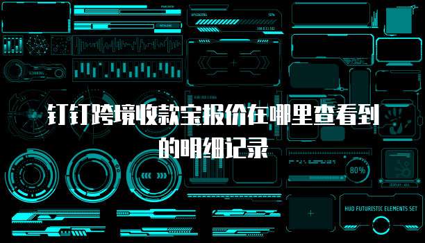钉钉跨境收款宝报价在哪里查看到的明细记录
