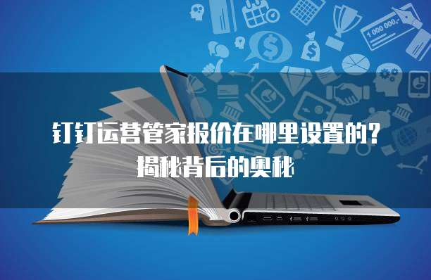 钉钉运营管家报价在哪里设置的?揭秘背后的奥秘