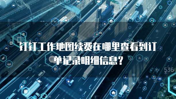 钉钉工作地图续费在哪里查看到订单记录明细信息?