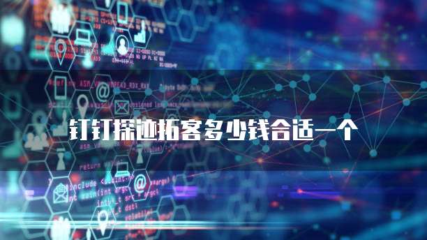 钉钉探迹拓客多少钱合适一个