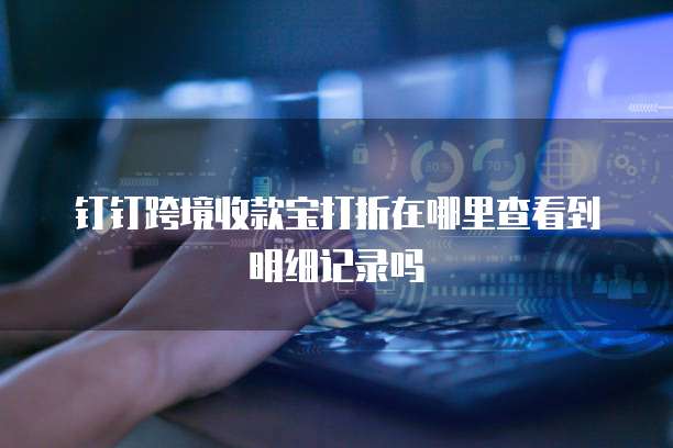 钉钉跨境收款宝打折在哪里查看到明细记录吗