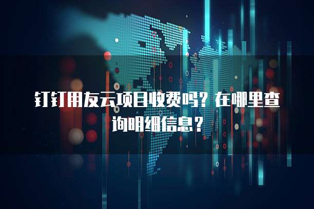 钉钉用友云项目收费吗?在哪里查询明细信息?