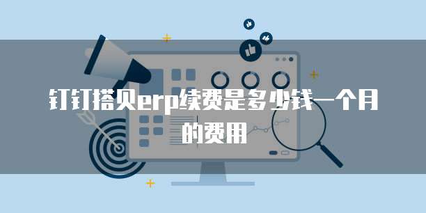 钉钉搭贝erp续费是多少钱一个月的费用