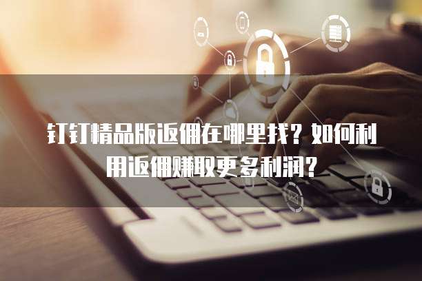 钉钉精品版返佣在哪里找?如何利用返佣赚取更多利润?