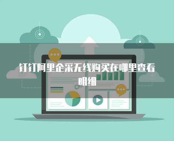 钉钉阿里企采无线购买在哪里查看明细