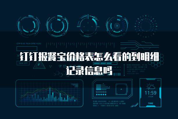 钉钉报餐宝价格表怎么看的到明细记录信息吗