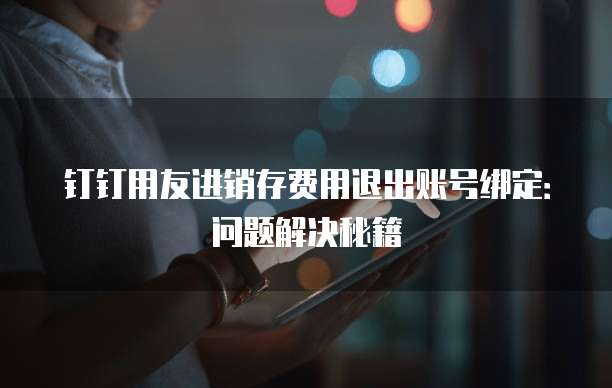 钉钉用友进销存费用退出账号绑定：问题解决秘籍