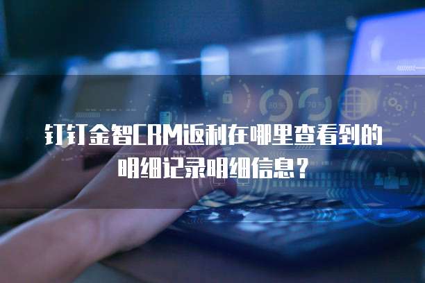 钉钉金智CRM返利在哪里查看到的明细记录明细信息?