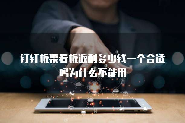 钉钉板栗看板返利多少钱一个合适吗为什么不能用