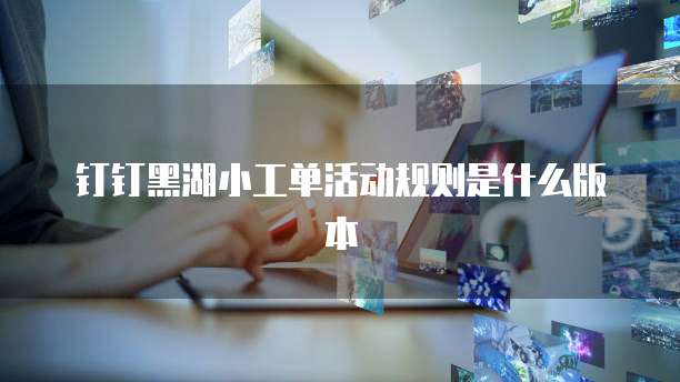 钉钉黑湖小工单活动规则是什么版本