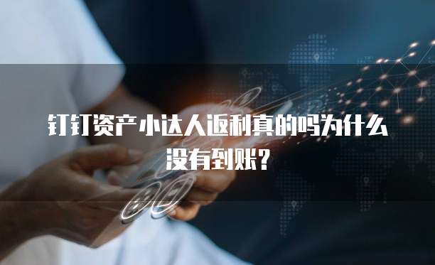 钉钉资产小达人返利真的吗为什么没有到账?