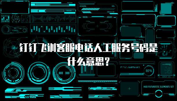 钉钉飞训客服电话人工服务号码是什么意思?