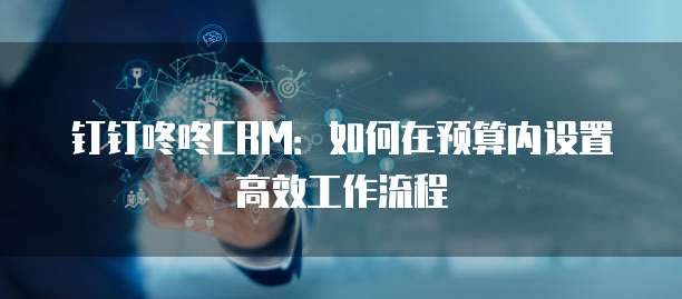 钉钉咚咚CRM:如何在预算内设置高效工作流程