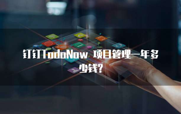 钉钉TodoNow 项目管理一年多少钱?