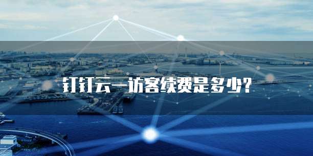 钉钉云一访客续费是多少?