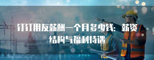 钉钉用友薪酬一个月多少钱:薪资结构与福利待遇