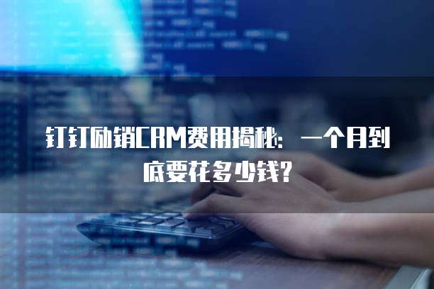 钉钉励销CRM费用揭秘:一个月到底要花多少钱?