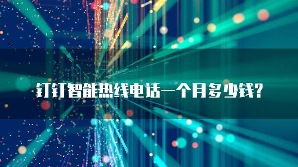 钉钉智能热线电话一个月多少钱?