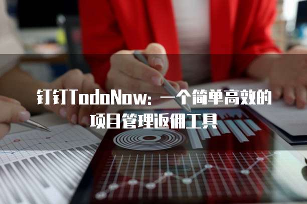 钉钉TodoNow: 一个简单高效的项目管理返佣工具