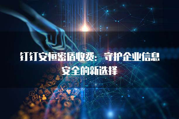 钉钉安恒密盾收费:守护企业信息安全的新选择