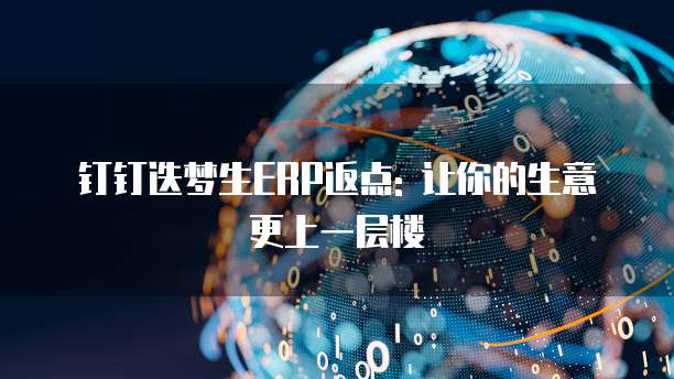 钉钉迭梦生ERP返点: 让你的生意更上一层楼