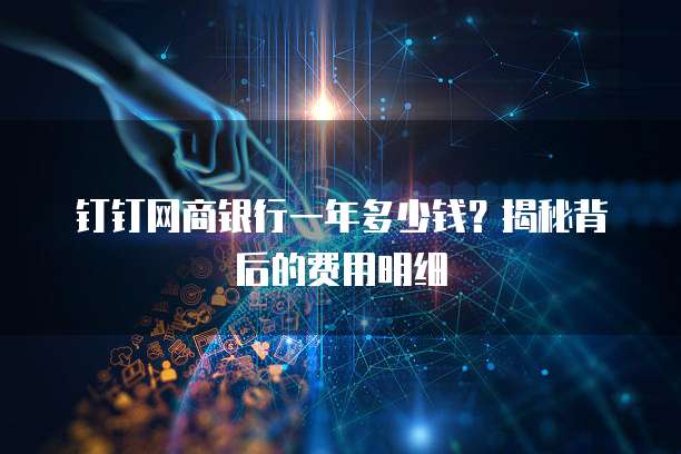 钉钉网商银行一年多少钱?揭秘背后的费用明细