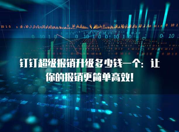 钉钉超级报销升级多少钱一个:让你的报销更简单高效!