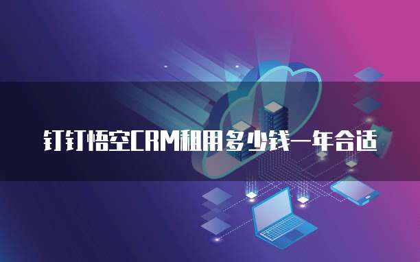 钉钉悟空CRM租用多少钱一年合适
