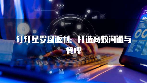 钉钉星罗盘返利:打造高效沟通与管理