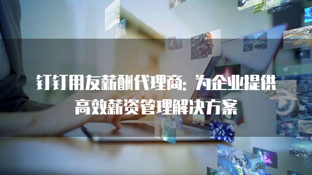 钉钉用友薪酬代理商: 为企业提供高效薪资管理解决方案