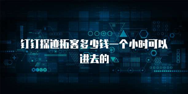 钉钉探迹拓客多少钱一个小时可以进去的