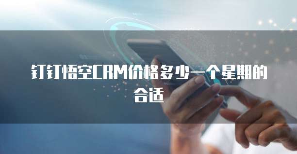 钉钉悟空CRM价格多少一个星期的合适