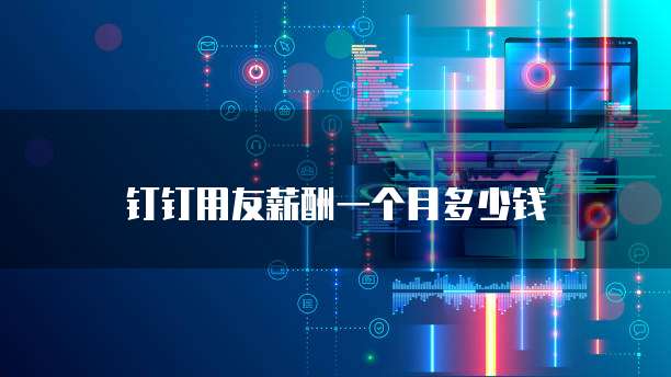 钉钉用友薪酬一个月多少钱
