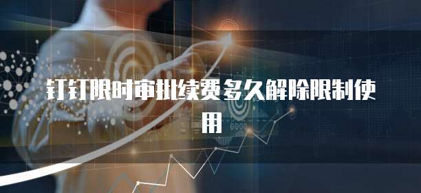 钉钉限时审批续费多久解除限制使用