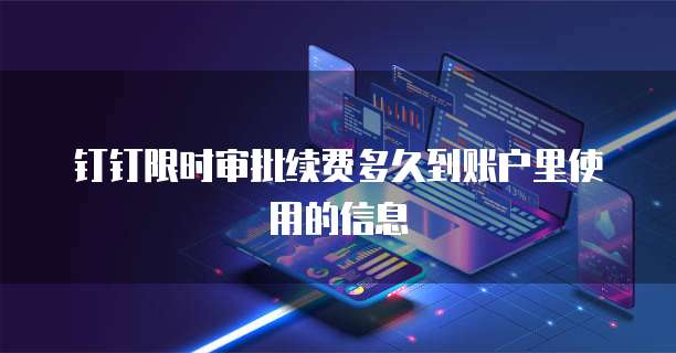 钉钉限时审批续费多久到账户里使用的信息