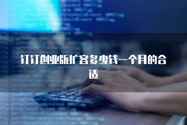 钉钉创业版扩容多少钱一个月的合适