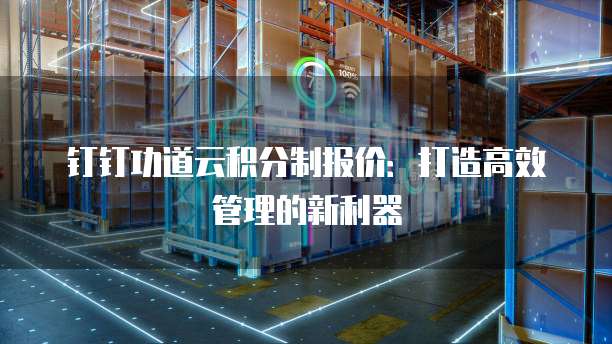 钉钉功道云积分制报价:打造高效管理的新利器