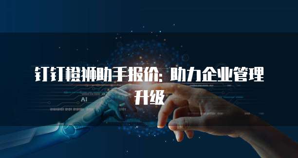 钉钉橙狮助手报价: 助力企业管理升级